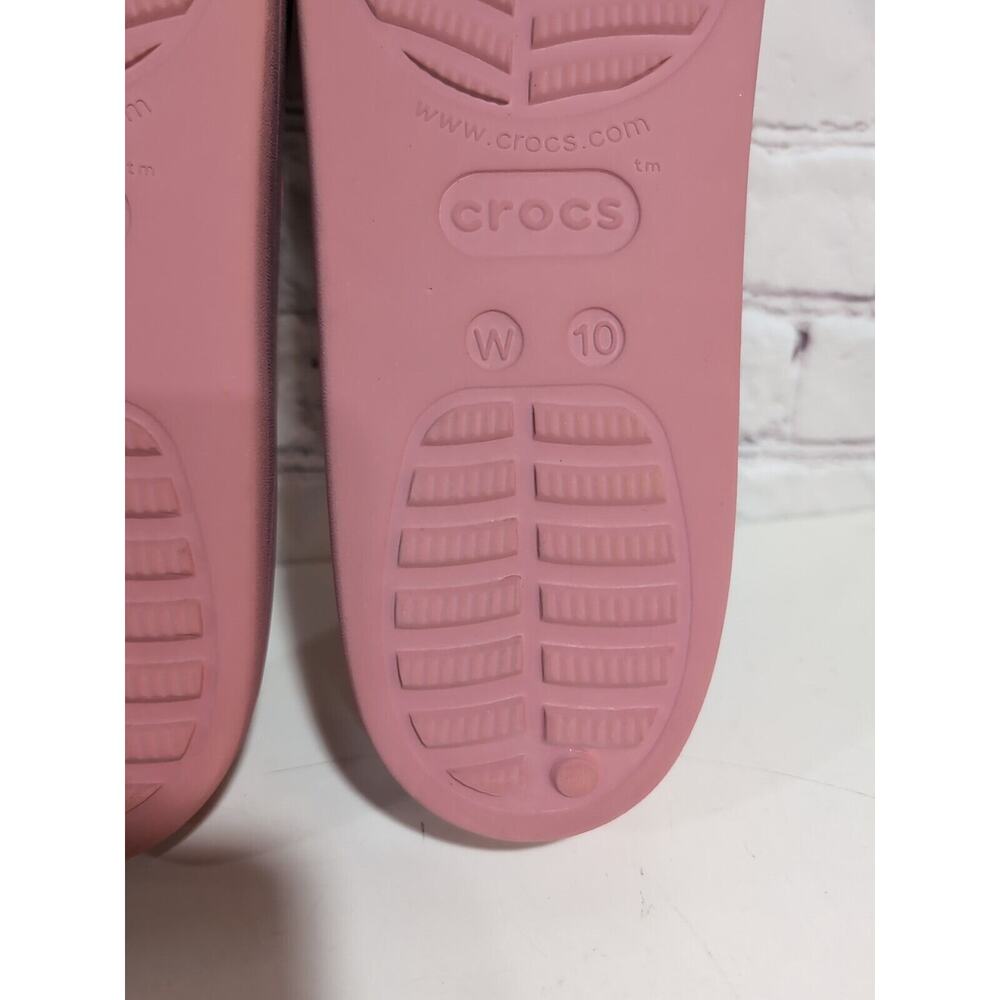Crocs Baya Platform Flip Flop Thong Pink Rubber Women's 10 Excellent Condition - Picture 11 of 12